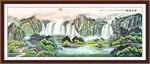 国画山水风景壁画