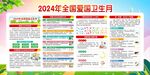 2024爱国卫生月社区展板