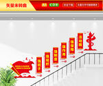 非公企业党建楼梯文化墙