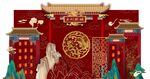 中式婚礼背景