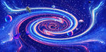 高清旋涡星空壁画装饰画