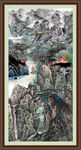 竖幅山水画 