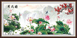 荷花国画荷花图