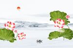 山水荷花