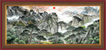 国画山水风景 