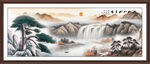 迎客松山水画
