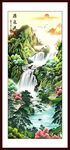 竖幅山水画