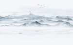 水墨山水在人间壁画