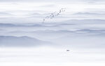 意境山水水墨山水画