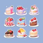 蛋糕甜品插画