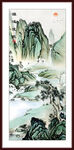 竖式山水风景画