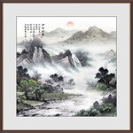 聚宝盆山水画