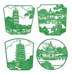 苏州风光剪纸