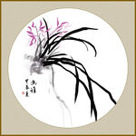 兰花国画