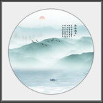 意境水墨山水画