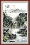 竖幅山水画