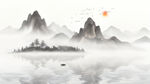 新中式沙发水墨禅意