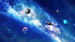 蓝色梦幻星际外太空宇宙星球背景