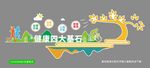 健康四大基石文化墙图片