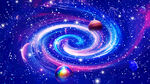 宇宙星空旋涡星系星球太空