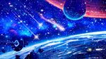 宇宙星空流星雨