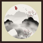 水墨山水无框画