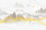 烟雾山水背景墙