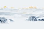 金色山水背景墙
