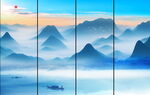 新中式山水画 