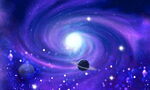 蓝色唯美星空