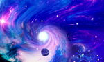 蓝色星空星河旋涡