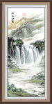 国画山水玄关装饰画