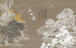 新中式背景墙 