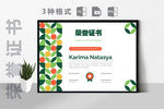 创意证书横版奖状