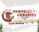 阅览室标语文化墙图片
