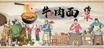 牛肉面背景墙