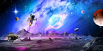 宇宙星空月球表面