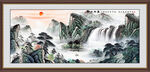 聚宝盆山水画