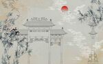 新中式背景墙 