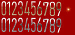 金属字 数字