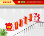 党建标语楼梯文化墙