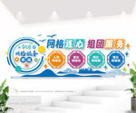 网格服务驿站文化墙图片