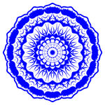 圆形青花瓷花纹图案