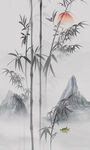 水墨竹子装饰画
