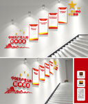 中国精神谱系楼梯文化墙