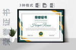 创意证书横版奖状