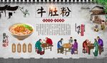 牛肚粉背景墙