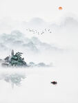 中式水墨背景