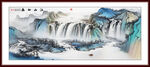 山水国画水墨山水画