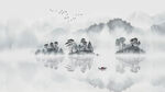中式山水国画屏风